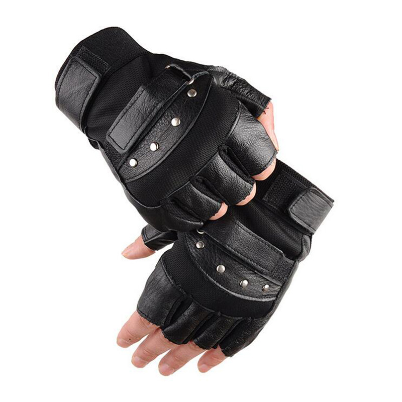 Men's Half Finger Leather Fitn - Workout Glove Gym recension och pris
